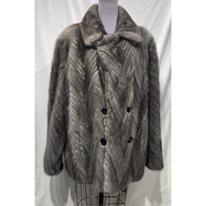 blue iris mink tails jacket mens (46253)